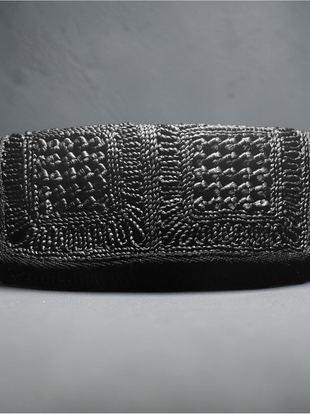 Woven Black Clutch - Sleek Evening Accessory by Jordan Marsh